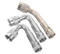 STOBAZA 3Pcs Bike Valve Stem Extenders with Bend Convenient Tire Valve Extensions for Car Motorcycle Bicycle Inflation Easy Installation and Quick Tire Maintenance