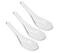STOBAZA 3pcs Bird's Nest Spoon Set Hot Chocolate Spoons Table Small Glass Dessert Serving Desert Small Soup Glass Tea Transparent