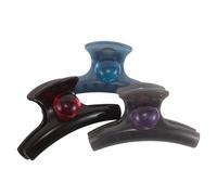 STOBAZA 3Pcs Colored Hair Claw Clips for Women - Non-Slip Plastic Jaw Clips with Bead Design, Multi-Color Purple Blue Red, Hair Updo Accessories for Styling and Everyday Use