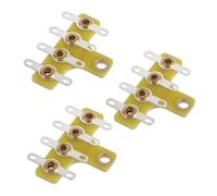 STOBAZA 3pcs Copper Turret Lug Board with Four-position Structure for Vintage Tube Amplifier, High Conductivity and Low Impedance Audio Wiring Strip for DIY Projects and Tube Audio Systems