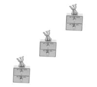 STOBAZA 3pcs First Tooth Box Metal Bear Statue Boys and Girls Keepsake Box Fetal Hair Holder