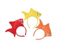 STOBAZA 3pcs Goldfish Headbands Cartoon Fish Costume Accessories for Ocean Party Birthday Dress Up Vivid Fade-resistant Colors Cute Sea Animal Hairbands for Creative Play and Festive