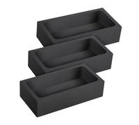 STOBAZA 3pcs Graphite Crucibles for Metal Melting High Temperature Resistant Ingot Molds Compatible with Petroleum Industry Furnaces Easy Installation and Maintenance