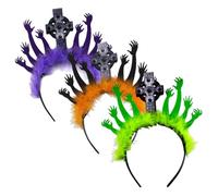 STOBAZA 3Pcs Halloween Tombstone Headbands Lightweight Hair Hoops for Women Party Favors Cosplay Day Dead Headdress Festival Accessories