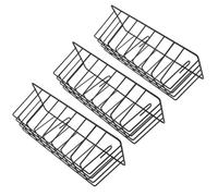 STOBAZA 3pcs Iron Hay Racks for Rabbits Small Animals Black Smooth Surface Easy to Store Hanging Feeder Rack for Cage Use
