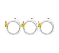 STOBAZA 3pcs K Type Thermocouple Temperature Probe Sensor Mini Connector Glass Fibre Abs High Temperature Resistance Fast Response for Metal Smelting and Fryers