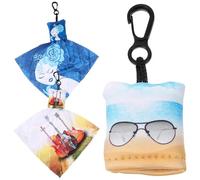 STOBAZA 3Pcs Microfiber Lens Cleaning Cloths Keychain for Eyeglasses and Tablet Screens Portable Cleaner for Camera and Phone