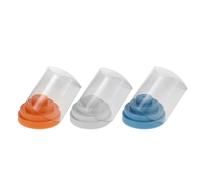 STOBAZA 3Pcs Nail Drill Bit Holder Organizer Case 48 Holes Dustproof Plastic Nail Bit Storage Box for Salon and Home