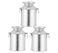 STOBAZA 3pcs Retro Iron Art Flower Buckets Vintage Rustic Plant Containers for Home Garden Decor Chic Tabletop Vases for Artificial Flowers and Party Centerpieces