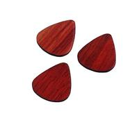 STOBAZA 3pcs Rosewood Guitar Picks Plectrums for Acoustic Electric Bass Ukulele Lightweight Wooden Guitar Accessories with Comfortable Grip Soft Tone for Nylon String Instruments