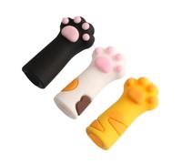 STOBAZA 3pcs Silicone Cat Paw Nail Scissors Protective Covers Flexible Pedicure Tool Sleeves for Manicure Clippers and Cuticle Nippers