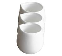 STOBAZA 3Pcs Small Ceramic Syrup Dispenser Mini Pitcher with Unique Spout for Coffee Milk Creamer Lightweight Porcelain Cups for Kitchen Table Use
