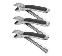 STOBAZA 3pcs Stainless Steel Hot Plate Gripper Tongs with Insulated Handles Anti-Scald Bowl Clamp for Kitchen Oven Microwave Steamer Camping and BBQ Safe Dish Retriever