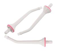 STOBAZA 3pcs Water Flosser Replacement Kit with 3 Plastic Nozzle Tips Featuring Removable Design and Precision Water Pressure for Teeth and Braces Cleaning