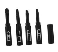 STOBAZA 4 in 1 Portable Makeup Brush Set with Plastic Handle, Evenly Spread Lipstick and Eyeshadow Brush, Creative Design for DIY Makeup Application