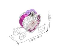 STOBAZA 4 Pcs Pumpkin Carriage Candy Boxes Wire Candy Holder Cart European-style Romantic Decorative for Birthday Party Wedding Celebration