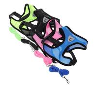 STOBAZA 4 Sets Puppy Traction Harness Dog Harness Leash Pets Cosplay Costume with Flexible Skin-friendly Polyester Mesh Material Unique Design for Outdoor Use