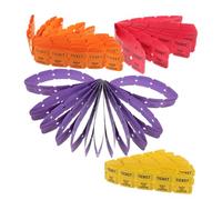 STOBAZA 400Pcs Colored Raffle Tickets Multi-color Party Event Lottery Stubs for Celebrations Weddings Fundraisers and Activity Centers with Consecutive Numbers