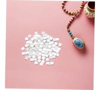 STOBAZA 400pcs Silver Square Glass Mosaic Tiles Self Adhesive Fire-Resistant Mirror Pieces for DIY Crafts Home Decoration Jewelry Art with Water-Resistant Easy-Clean Surface