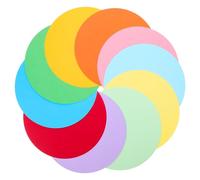 STOBAZA 40pcs Back to School Decorations Round Colored Dot Cardstock for Classroom Carpet Circles, Practical and Repositionable Paper Floor Markers for Cooperative Learning