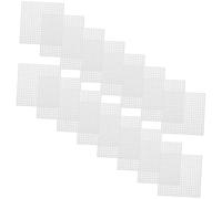 STOBAZA 40pcs Plastic Mesh Sheet Canvas for Embroidery and Bag Making White Square Grid for Needlepoint Cross Stitch Crafts and Patchwork DIY Projects