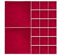 STOBAZA 40pcs Red Disposable Cream Dessert Napkins 12.97x12.97x0.04in Paper Double Layered Enhanced Absorption Square Elegant Simplicity for Dining Table Parties