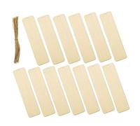 STOBAZA 40pcs Wooden Blank Bookmarks DIY Craft Plain Wood Bookmarks Set for Reading Enthusiasts Christmas Decoration DIY Doodle Projects