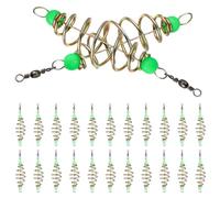 STOBAZA 45pcs Olive Shape Metal Carp Trap Fishing Feeder Basket with Luminous Spring Feeder, Carbon Steel Material Enhancing Visibility for Coarse Lure and Night Fishing
