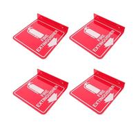 STOBAZA 4pcs 6"x6" Acrylic Fire Extinguisher Wall Mount Signs down Arrow, Double-sided Fire Safety Tags for Indoor Business Use, Includes Screws and Yellow Anchors