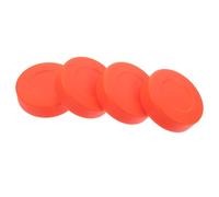 STOBAZA 4Pcs Adjustable Hardness PVC Ice Hockey Puck Flat Surface Training Practicing Pucks for Players Teams Clubs and Arenas Orange