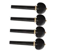 STOBAZA 4pcs Ebony Wood Cello Pegs Natural Solid Wood Tuning Shaft Handles Smooth Texture for Musical Instrument Accessories