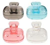 STOBAZA 4pcs Electric Toothbrush Covers Travel Toothbrush Caps Plastic Head Protectors with Clip for Oral Care and Portable Holder