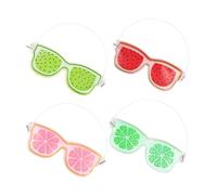 STOBAZA 4pcs Gel Eye Mask for Puffiness and Dark Circles, Reusable Cooling and Soothing Cold Eye Mask with Pvc Gel Material, Suitable for Women and Men at Home Or Traveling