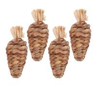 STOBAZA 4pcs Hamster Chewing Guinea Pig Teeth Cleaning Keeps Pet Active Grinding Teeth Natural Water Grass Material Can Be Put in The Cage for Small Furry Animals