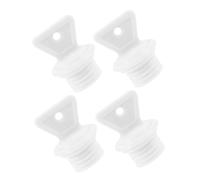 STOBAZA 4pcs Hot Water Bottle Replacement Caps with Leakproof Design and Polished Plastic Surface, White Water Bag Stoppers for Secure Sealing and Thermal Use