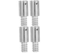 STOBAZA 4pcs Metal Threaded Tip Broom Handle Connectors American Type Extension Pole Adapters for Cleaning Tools Compatible Standard Brooms and Mops