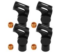 STOBAZA 4pcs Microphone Clip Clamp Holder Mount Mic Stand Accessories Securing for Studio Interview Live Performance