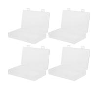 STOBAZA 4pcs Money Tray for Lid Compact Currency Box for Coins Bills and Credit Cards Clear Cash Organizer for Office and Home Use Efficient Banknote Holder and Cash Storage