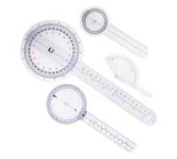 STOBAZA 4Pcs Orthopedic Angle Goniometer Plastic Rulers Set with Finger Measuring Tool for Joint and Spine Angle Assessment, Multi-Angle Protractor Measuring Instrument for Medical