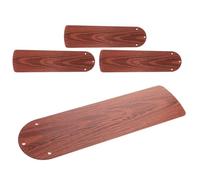 STOBAZA 4pcs Plastic Ceiling Fan Blades Replacement with Realistic Wood Grain, Waterproof and Balanced Operation, Suitable for Bedrooms and Studies, Hole Spacing 70mm and 99mm, Brown