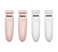 STOBAZA 4pcs Plastic Eyelash Curler for Short Natural and False Eyelashes, Lightweight Curved Design Reduces Pulling, for Event and Travel Use, Suitable for Users with Hooded Eyes