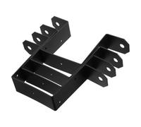 STOBAZA 4pcs Post Bracket Metal Black U Shaped Heavy Duty Deck Fence Post Anchor Bracket for Pipes and Outdoor Residential Areas