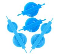 STOBAZA 4pcs Pulley Teaching Tool for Mechanics Experiments Lightweight Plastic Double and Single Pulleys Portable Physics School Equipment for Student Science Learning