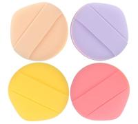 STOBAZA 4pcs Round Makeup Sponge Powder Puff for Face Foundation Blending Reusable Dual-sided Applicators Wet and Dry Use Versatile Cosmetic Tools for Women
