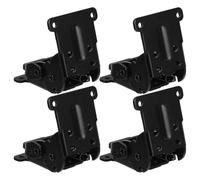 STOBAZA 4pcs Self Locking Folding Hinges for Folding Beds and Bed Legs, Heavy Duty Stainless Steel Table Locking Brackets with Spring Loaded Action, 90-180 Degree Foldable Design for Home