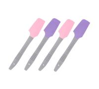STOBAZA 4Pcs Silicone Wax Spatulas Multi-function Household Wax Sticks for Hair Removal and Skincare Smooth Safe Surface Portable Lightweight with Purple and Pink Colors