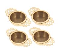 STOBAZA 4pcs Stainless Steel Tea Infuser Filters Food Grade Mesh Strainers for Loose Leaf Tea Herbal Infusions Coffee Brewing Compatible with Teapots Mugs Cups