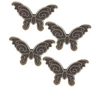 STOBAZA 4pcs Vintage Butterfly Clips Small Decorative Binder Clips for Paper Journal Strong Grip for Office DIY Photo Document Organizing