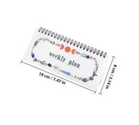 STOBAZA 4pcs Weekly Planner Notebook, to Do List Notepad, 50 Pages, Pp and Paper, Spiral Bound, Easy Flipping, Ample Writing Space, Portable Planning for Teachers, Note Taking the Go