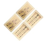 STOBAZA 4Pcs Year of Horse Feng Shui Protection Card Safe and Peaceful Amulet Portable Chinese Year Auspicious Taisui Cards for Zodiac Blessings and Personal Security